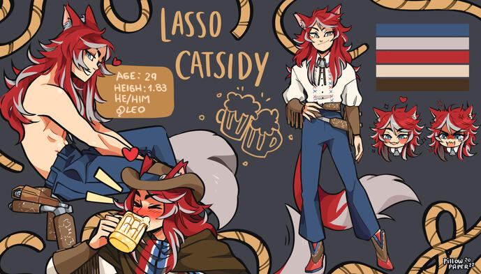 Lasso char sheet And most illustrations